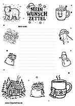 Schlichter Weihnachts-Wunschzettel PDF