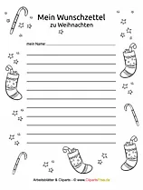 Weihnachten kostenlose Wunschzettel
