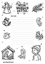 Weihnachts-Wunschzettel Vorlage