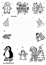 Weihnachtsbrief für Santa kostenlos drucken