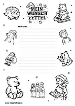 Weihnachtsliste PDF mit festlichen Elementen