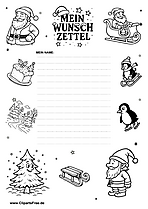 Wunschliste Weihnachten einfach und klar