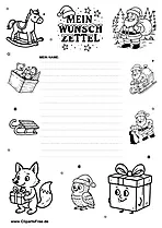 Wunschliste Weihnachten modern illustriert