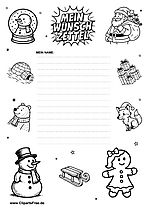 Wunschzettel-Weihnachten Vorlage zum Ausdrucken