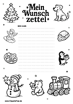 Wunschzettel ausfüllbar Weihnachten PDF