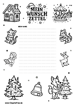 Wunschzettel für Grundschulkinder PDF