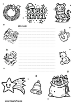 Wunschzettel im klassischen Weihnachtsstil