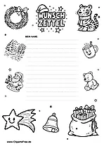 Wunschzettel im klassischen Weihnachtsstil