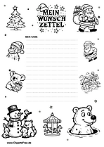 Wunschzettel im Märchen-Stil zu Weihnachten