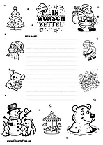 Wunschzettel im Märchen-Stil zu Weihnachten