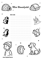 Wunschzettel Vorlage für Kinder zu Weihnachten