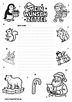 Wunschzettel Vorlage modern minimalistisch