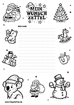 Wunschzettel Weihnachten zum kostenlosen Download