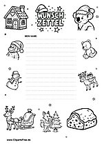 Wunschzettel zu Weihnachten