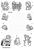 Wunschzettel zum Ausdrucken als PDF