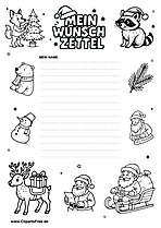 Wunschzettel zum Ausdrucken als PDF speichern