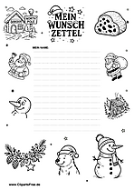 Wunschzettel zum Ausdrucken für Grundschulkinder