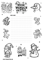 Wunschzettel zum Ausdrucken kostenlos