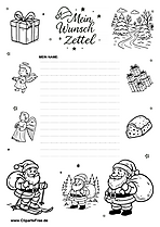 Wunschzettel zum Ausdrucken PDF kostenlos