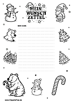 Wunschzettel zum Ausdrucken umsonst