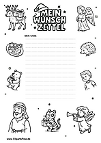 Wunschzettel zum Drucken als PDF zum Download