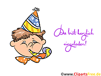 Einladungen zum Kindergeburtstag online als eCards verschicken