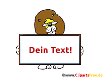 Löwe mit Schild zum Beschriften Clipart, Grafik, Bild, Illustration Löwe mit Schild zum Beschriften Clipart, Grafik, Bild, Illustration