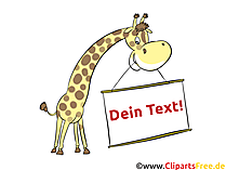 Lustige Giraffe mit Schild, Anzeige zum AUsfüllen, Beschriften Lustige Giraffe mit Schild, Anzeige zum AUsfüllen, Beschriften