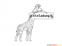 Malvorlage Einladung Malvorlage Einladung