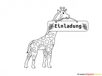 Malvorlage Einladung