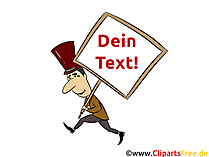 Mann zu Fuss mit Demoschild Clipart, Bild, Cartoon Mann zu Fuss mit Demoschild Clipart, Bild, Cartoon