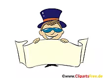 Werbeschilder im Comicstil Clipart, Bilder, Illustrationen