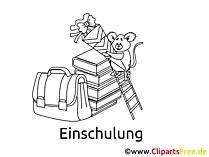 Bild zum Ausmalen Schule