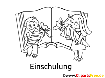 Einschulung Bilder zum Ausmalen, Schulanfang