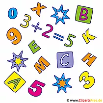 Buchstaben Clipart für Schule kostenlos