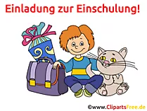 Einladungskarten Einschulung kostenlos