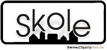 Schule auf Dänisch animiertes Gif Clipart