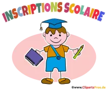 1. Zag in der Schule Cliparts, Illustrationen auf Französisch
