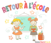 Schulanfang auf Französisch Bild, Clipart, Cartoon
