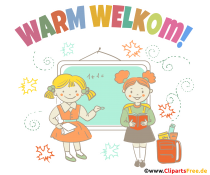 Herzlich Willkommen in Dutch Grusskarte, Clip Art, Grafik