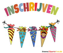 Inschrijven op school - Karte auf Dutch zum Schulanfang