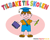 Rückkehr in die Schule Norwegische Sprache Illustration, Plakat