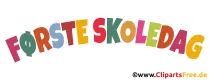 Überschrift 1. Schultag bunte Buchstaben zum Drucken
