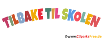 Zurück in die Schule Überschrift auf Norwegisch