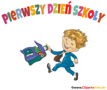 1. Tag in der Schule Illustration, Bild, Cartoon