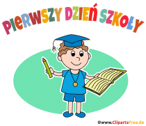 Der erste Tag in der Schule in Polnischer Sprache E-Karte, Grusskarte