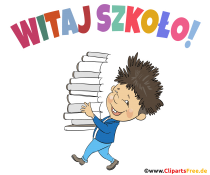Wieder Schule Cliparts, Illustrationen in Polnisch