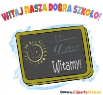 Willkommen in unserer guten Schule Clipart, Bild, Vorlage