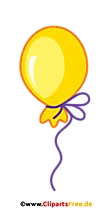 Gelber Luftballon PNG-Grafik mit transparentem Hintergrund