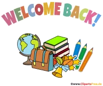 Herzlich Willkommen in der Schule Clipart, Plakat, Illustration